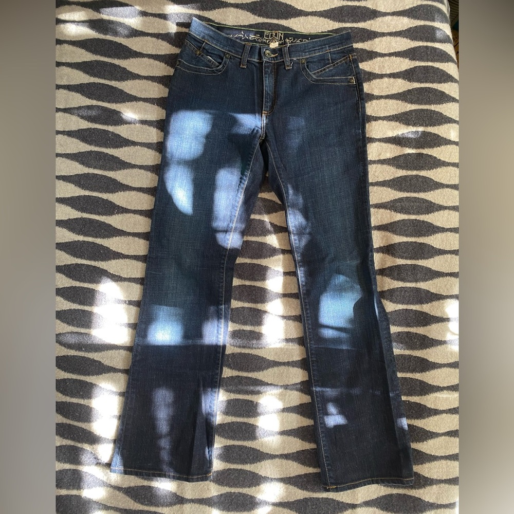 Edun Medium Wash Flare Jeans - Picture 7 of 14